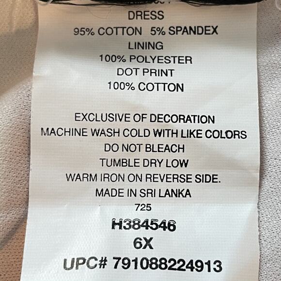 Counting Daisies Mixed Print Holiday Dress Size 6X - Picture 6 of 10